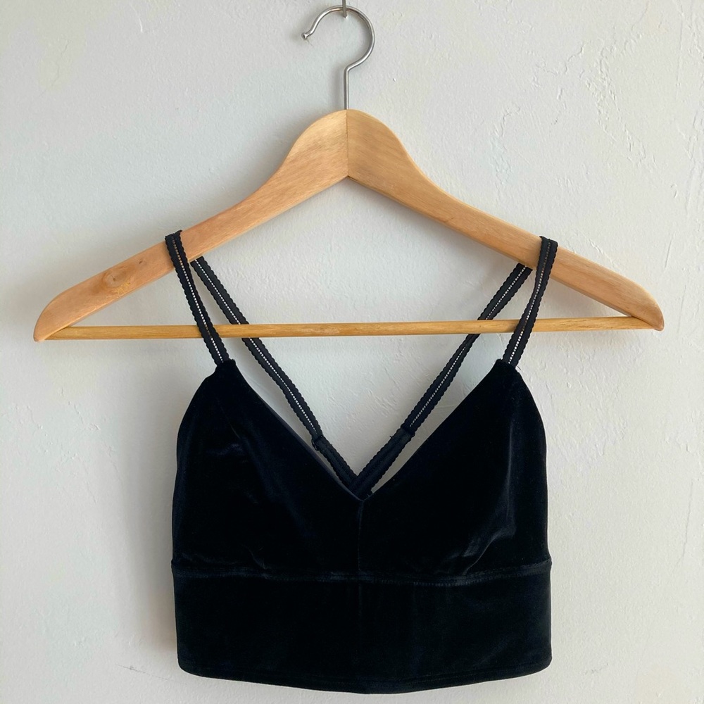 Beyond Yoga Black Velvet Bra